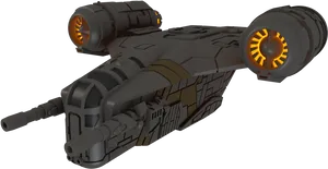 Razor Crest Spaceship Mandalorian PNG image