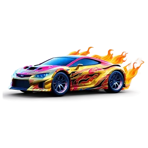 Rc Car With Flames Design PNG Pvi PNG