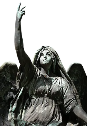 Reaching Angel Statue PNG
