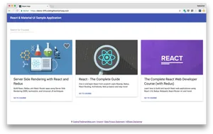 React Material U I Course Platform Screenshot PNG image