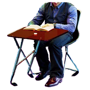 Reading Book At Desk Png 20 PNG image