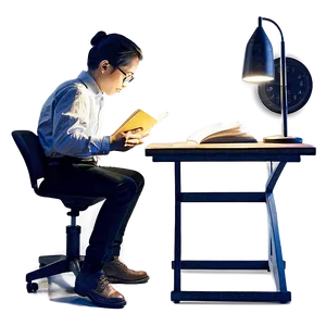 Reading Book At Desk Png 29 PNG image