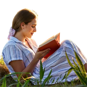 Reading Book During Sunset Png Ypg19 PNG image