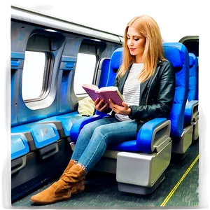 Reading Book On Train Png Ccm PNG image