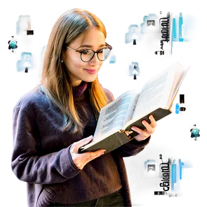 Reading Book With Coffee Png Ddn PNG image