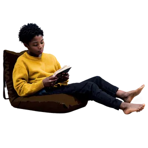 Reading By The Fireplace Png Vho20 PNG image