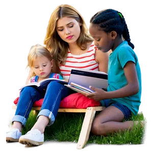 Reading In The Garden Png Txx PNG image