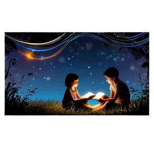 Reading Under The Stars Png Svs53 PNG image