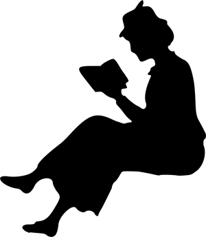 Reading Woman Silhouette PNG