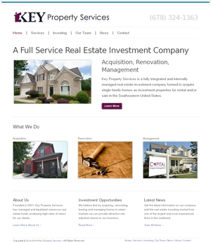 Real Estate Investment Company Website Screenshot PNG image