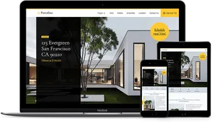 Real Estate Website Responsive Design PNG image