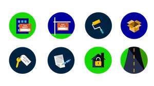 Real Estateand Home Service Icons PNG image