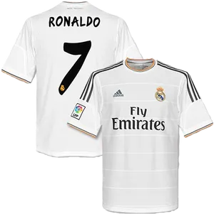 Real Madrid Fly Emirates Jersey Ronaldo7 PNG image