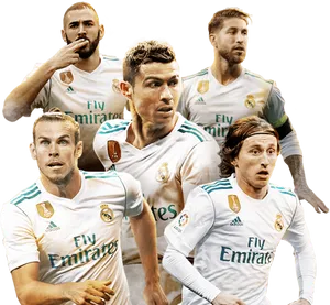 Real Madrid Players Collage PNG image