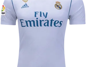 Real Madrid White Home Jersey PNG image