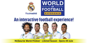 Real Madrid Worldof Football Experience Melbourne Premier PNG image