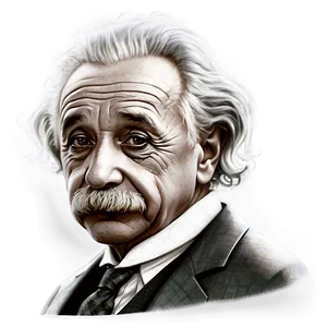 Realistic Albert Einstein Drawing Png Bqx PNG image