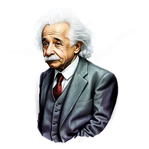 Realistic Albert Einstein Drawing Png Luc PNG image