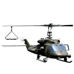 Realistic Black Hawk Helicopter PNG 06252024