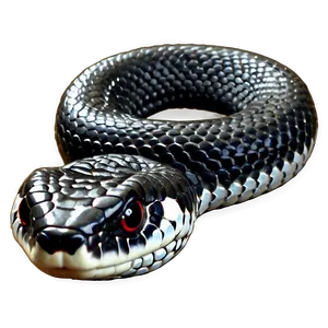 Realistic Black Snake Design Png 89 PNG image