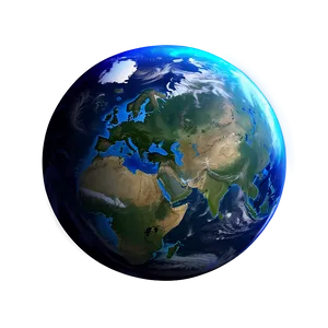 Realistic Blue Planet Rendering Png Tjj PNG image