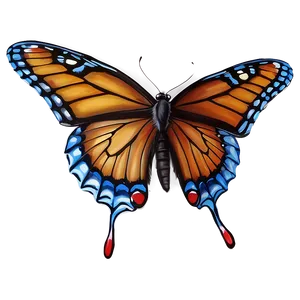Realistic Butterfly Drawing PNG Mvs54 PNG