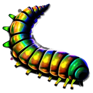 Realistic Caterpillar Design PNG 62
