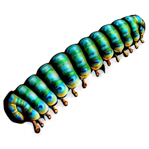 Realistic Caterpillar Design PNG 65