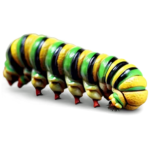 Realistic Caterpillar Design PNG Ewb