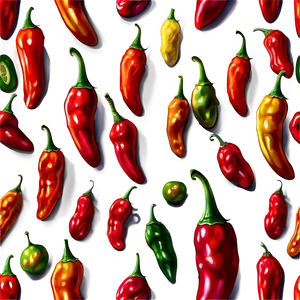 Realistic Chili Pepper Art Png 53 PNG image