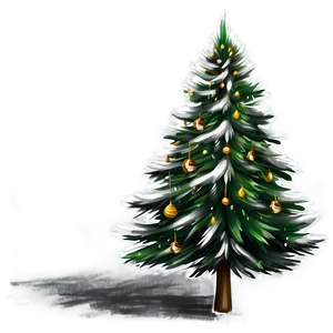 Realistic Christmas Tree Sketch PNG Gdj PNG
