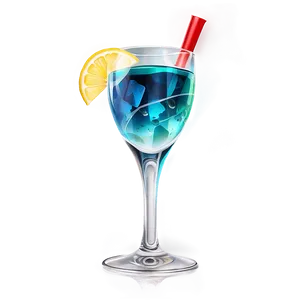 Realistic Cocktail Glass PNG 06212024