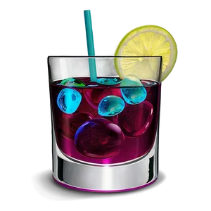 Realistic Cocktail Glass PNG 06212024