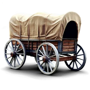 Realistic Covered Wagon Render PNG 52