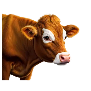 Realistic Cow Face Drawing Png 06212024 PNG image