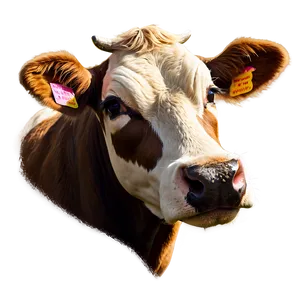 Realistic Cow Face Drawing Png 06212024 PNG image