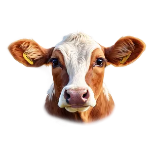 Realistic Cow Face Drawing Png Nwy90 PNG image