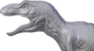 Realistic Crocodile Model Headand Neck PNG