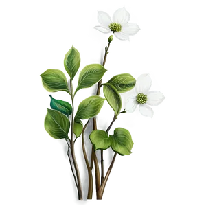 Realistic Dogwood Flower PNG Qdt