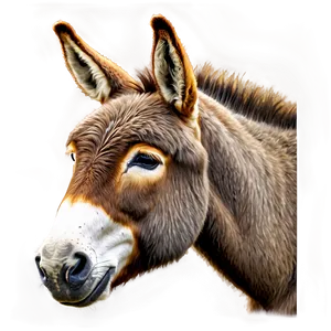 Realistic Donkey Drawing PNG 23
