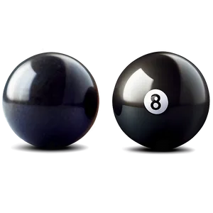 Realistic Eight Ball Illustration Png 06292024 PNG image