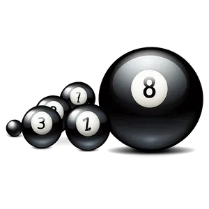 Realistic Eight Ball Illustration Png Pfv24 PNG image