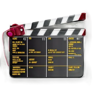 Realistic Film Slate Graphic Png 5 PNG image