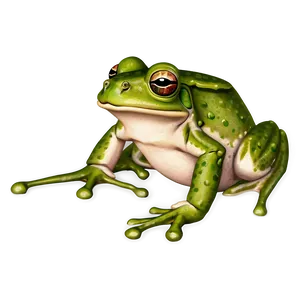 Realistic Frog Illustration PNG Btj62