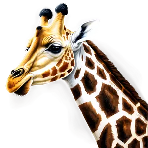 Realistic Giraffe Portrait PNG Dof