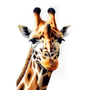 Realistic Giraffe Portrait Png Yam PNG image