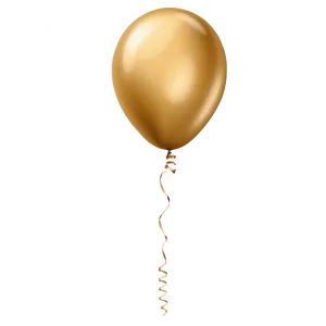 Realistic Gold Balloon PNG Vtu69