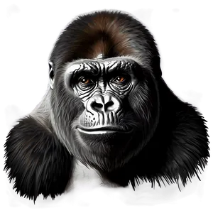 Realistic Gorilla Portrait Png 05212024 PNG image