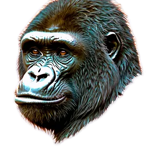 Realistic Gorilla Portrait Png 05212024 PNG image