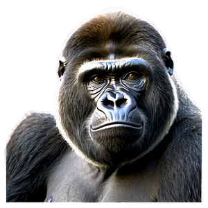 Realistic Gorilla Portrait Png Vuy60 PNG image